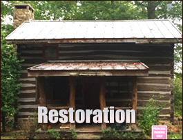 Historic Log Cabin Restoration  Simpson, North Carolina