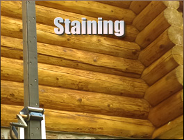  Simpson, North Carolina Log Home Staining